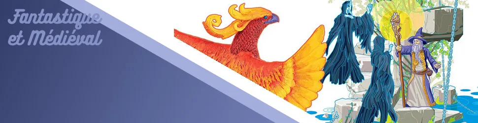 Papo Fantastique et Médiéval 39788 Chevalier bleu fleur de lys 