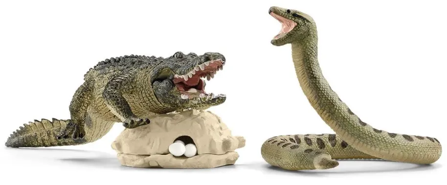 Schleich Wild Life 42625 : Duel Alligator / Anaconda (National Geographic)