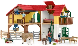 Ferme avec étable et animaux