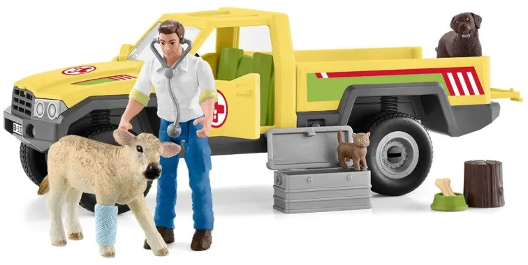 Schleich Farm World 42503 : Visite du vétérinaire à la ferme