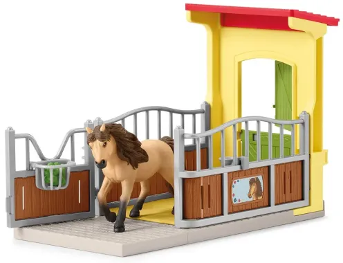 Schleich Farm World 42609 : Box avec Poney Icelandais - Extension Ferme Educative