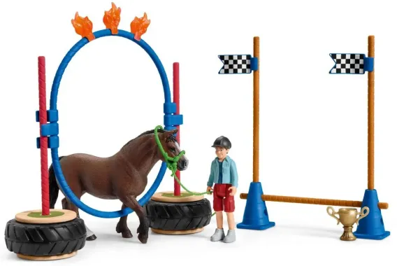 Schleich Farm World 42482 : Course d&#039;agility pour poney