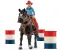 Schleich Farm World 42576 : Cowgirl et Tonneaux de Racing