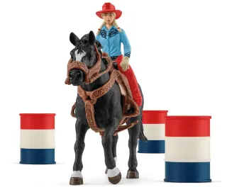 Cowgirl et Tonneaux de Racing