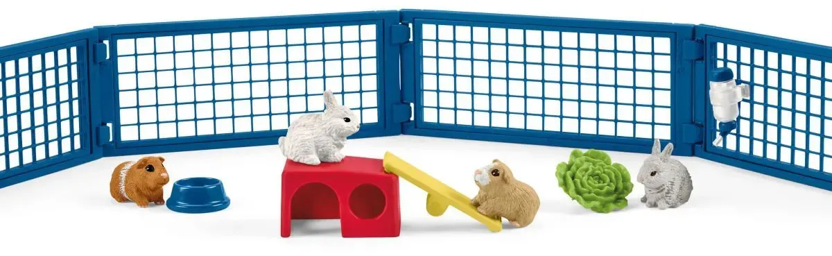 Schleich Farm World 42500 : Maison pour lapins et cochons d’Inde