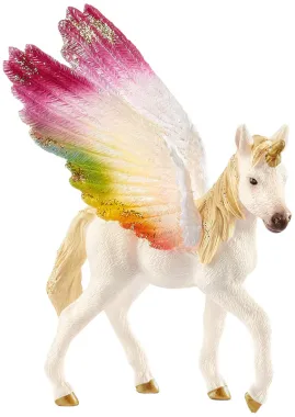 Schleich Bayala 70577 : Licorne ailée arc-en-ciel, poulain