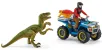 Schleich Dinosaurs 41466 : Fuite sur quad face au vélociraptor