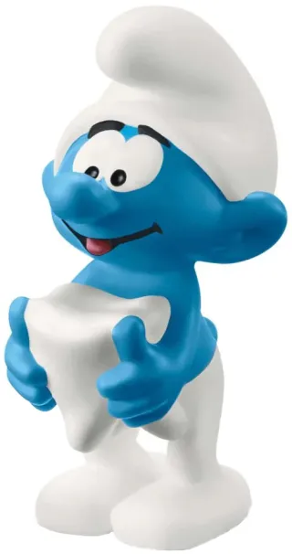 Schtroumpf avec une dent