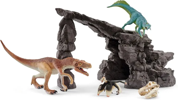 Schleich Dinosaurs 41461 : Kit de Dinosaures avec Grotte