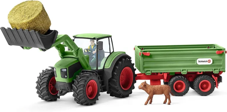 Schleich Farm World 42379 : Tracteur avec remorque