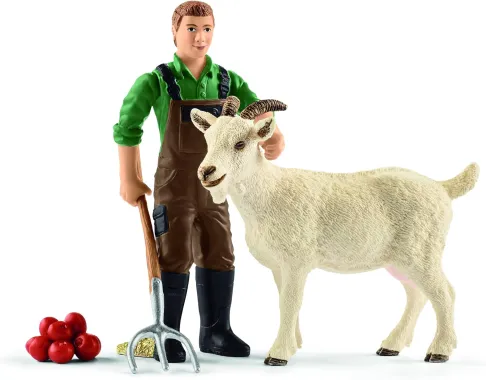 Schleich Farm World 42375 : Fermier avec Chèvre