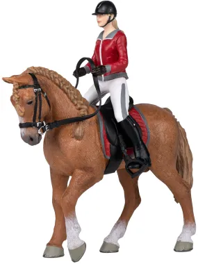 Papo Chevaux, poulains et poneys 51564 : Cheval de promenade et sa cavalière
