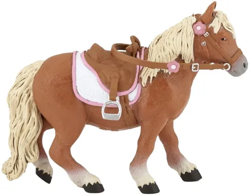 Papo Chevaux, poulains et poneys 51559 : Poney Shetland avec selle