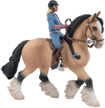 Papo Chevaux, poulains et poneys 51572 : Tinker et sa jeune cavalière