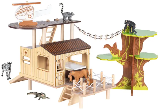 Papo La vie sauvage 60121 : L&#039;hôpital de la brousse