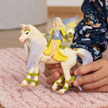 Schleich Bayala 70565 : Fée Sera avec la licorne aux fleurs