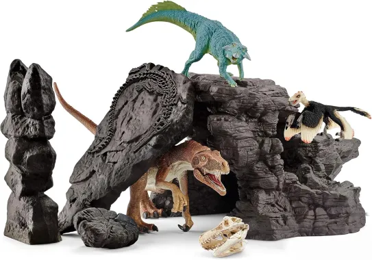 Schleich Dinosaurs 41461 : Kit de Dinosaures avec Grotte