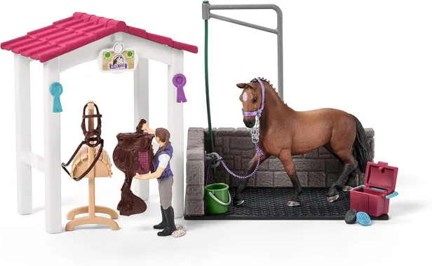 Schleich Horse Club 42404 : Station de lavage et box pour chevaux