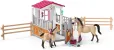 Schleich Horse Club 42369 : Box avec Chevaux Arabes et soigneuse de chevaux