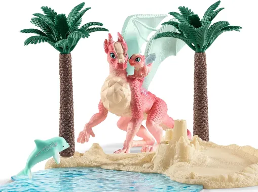 Schleich Bayala 42436 : Ile au trésor avec maman et bébé dragon
