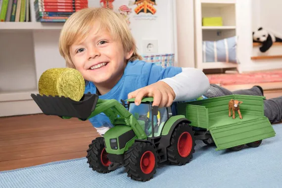 Schleich Farm World 42379 : Tracteur avec remorque