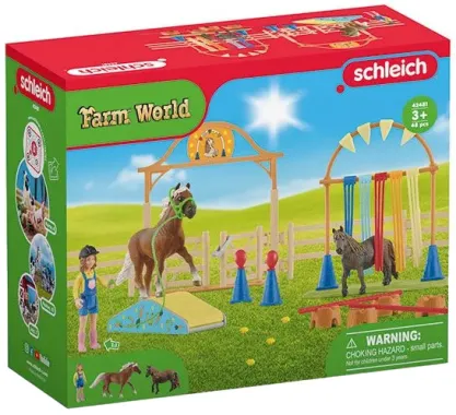 Schleich Farm World 42481 : Entraînement d&#039;agility pour poney