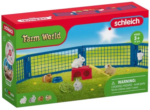 Schleich Farm World 42500 : Maison pour lapins et cochons d’Inde