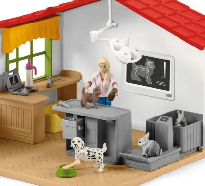 Schleich Farm World 42502 : Clinique vétérinaire avec animaux domestiques