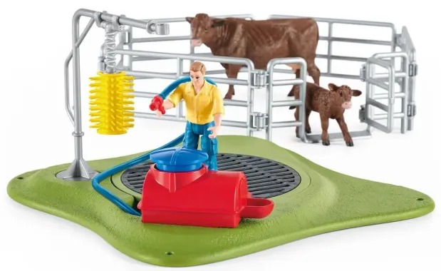 Schleich Farm World 42529 : Station de lavage pour vaches