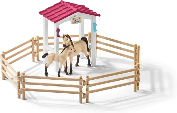 Schleich Horse Club 42369 : Box avec Chevaux Arabes et soigneuse de chevaux