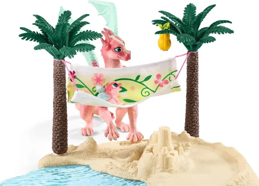 Schleich Bayala 42436 : Ile au trésor avec maman et bébé dragon