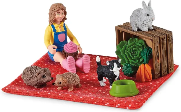 Schleich Farm World 72160 : Pique-nique avec les petits animaux