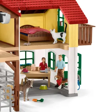 Schleich Farm World 42407 : Ferme avec étable et animaux