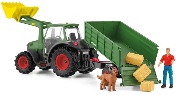 Schleich Farm World 42608 : Tracteur et remorque