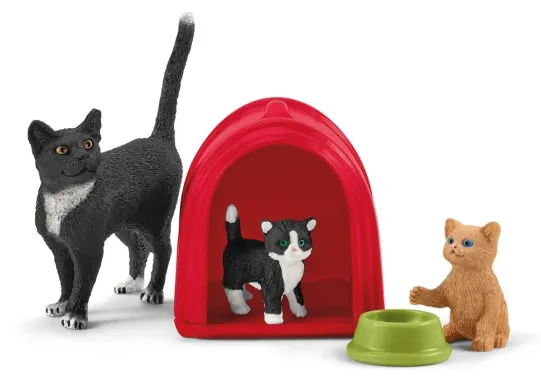 Schleich Farm World 42501 : Aire de jeu pour chats adorables
