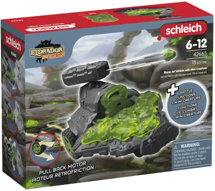 Schleich Eldrador Creatures 42665 : Jet de Pierre rétrofriction avec Mini Creature