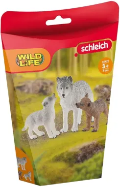 Schleich Wild Life 42472 : Maman loup avec louveteaux
