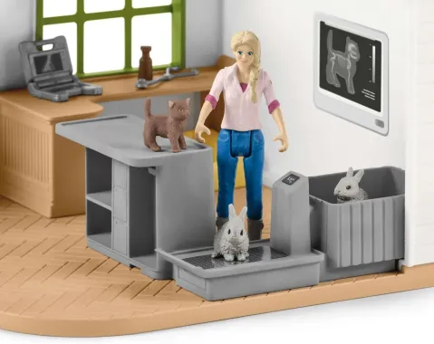 Schleich Farm World 42502 : Clinique vétérinaire avec animaux domestiques