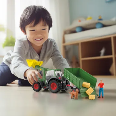 Schleich Farm World 42608 : Tracteur et remorque
