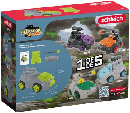 Schleich Eldrador Creatures 42670 : Crashmobile de Pierre avec Mini Creature