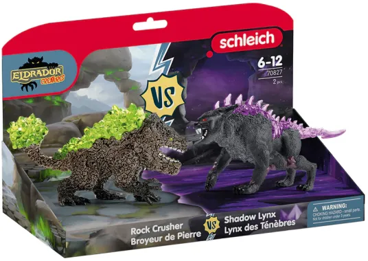Schleich Eldrador Creatures 70827 : Lynx des Ténèbres vs Broyeur de Pierre