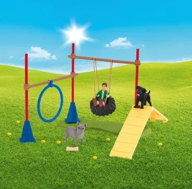 Schleich Farm World 42536 : Divertissement pour chiens