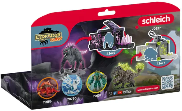 Schleich Eldrador Creatures 70827 : Lynx des Ténèbres vs Broyeur de Pierre