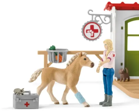 Schleich Farm World 42502 : Clinique vétérinaire avec animaux domestiques
