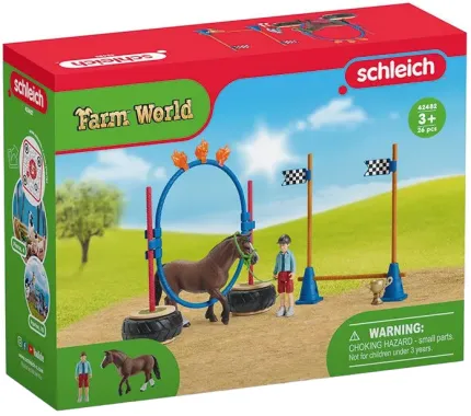 Schleich Farm World 42482 : Course d&#039;agility pour poney