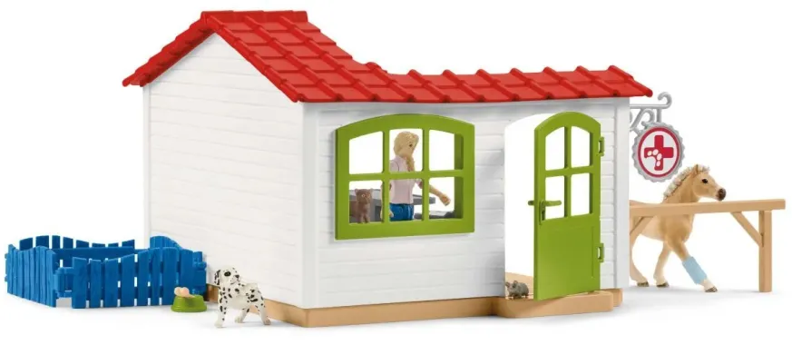 Schleich Farm World 42502 : Clinique vétérinaire avec animaux domestiques
