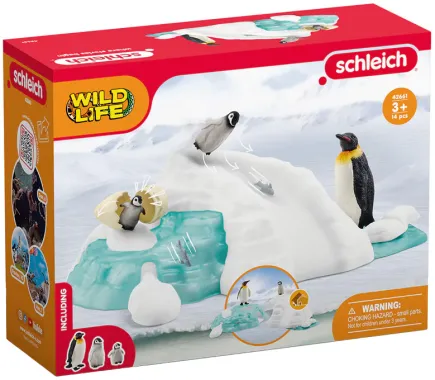 Schleich Wild Life 42661 : Famille pingouin sur la banquise
