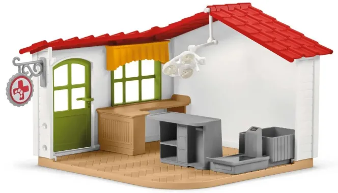Schleich Farm World 42502 : Clinique vétérinaire avec animaux domestiques