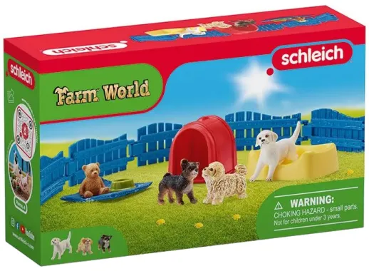 Schleich Farm World 42480 : Enclos à chiots