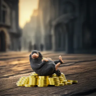 Schleich Harry Potter 14905 : Niffleur avec or (Les Animaux Fantastiques)